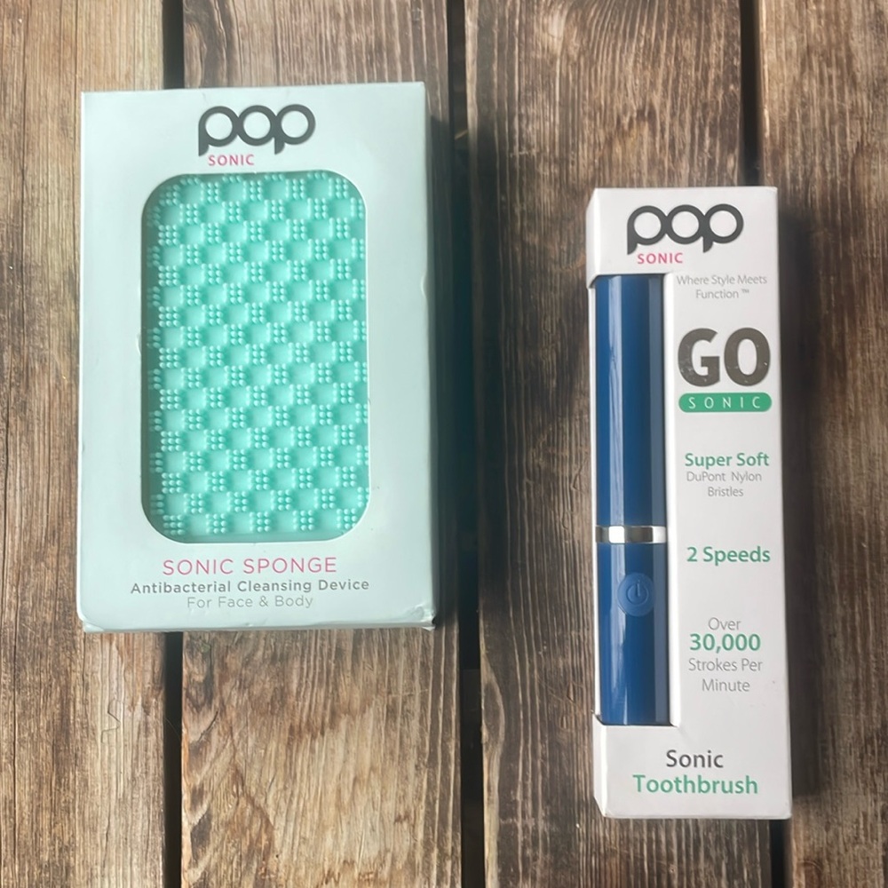 POP SONIC Go Sonic Toothbrush & Sonic Sponge